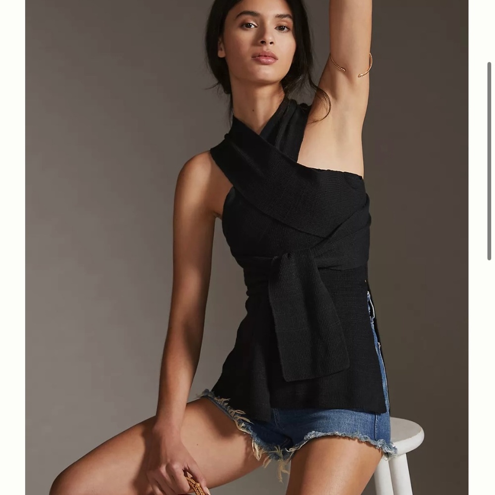 DAILY PRACTICE ANTHROPOLOGIE CONVERTIBLE SWEATER TOP NWT XS